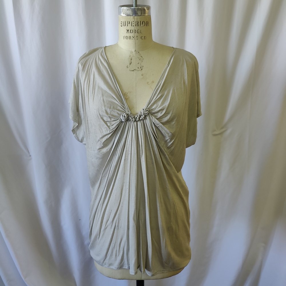 Elegant Cream Draped Top